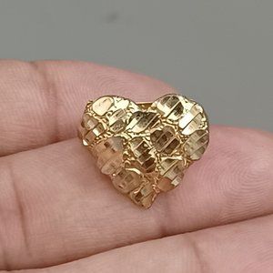 10kt real gold heart nugget ring for women size 8